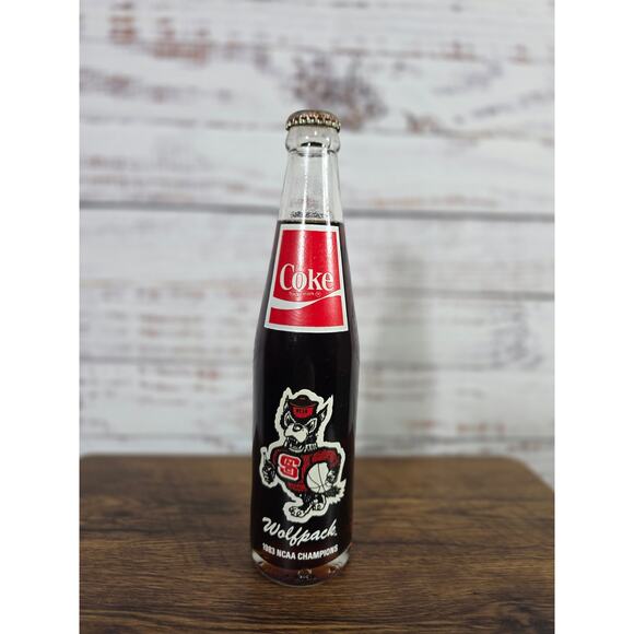 1983 NC State Wolfpack NCAA Champions Coke Bottle- Cardiac Pack Commemorative - Picture 1 of 3